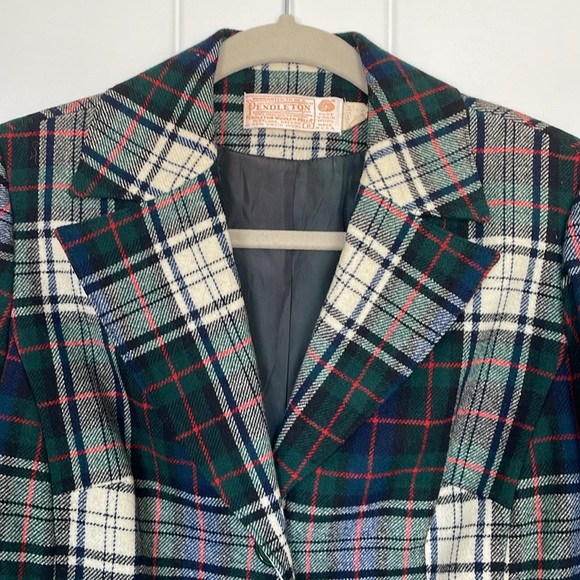 Vintage Pendleton check plaid blazer jacket. 100% virgin wool. - Picture 2 of 5